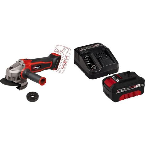 Meuleuse d’angle sans fil TE-AG 18/115 Q Li Solo Power X-Change 18V diamètre disque 115 mm coupe 28 mm écrou à fixation rapide sans disque de coupe avec Chargeur et Batterie 4,0Ah (1/3)