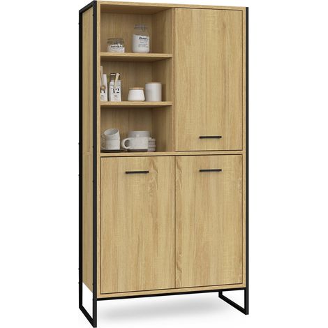 DETROIT Credenza alta a 3 ante H. 160 cm, design industriale (1/5)