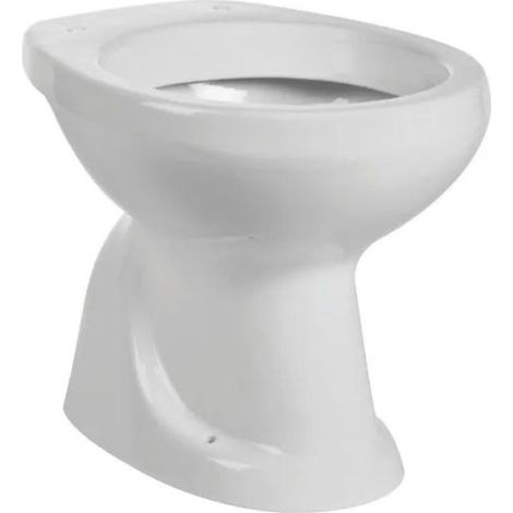 Vaso wc a terra con scarico a pavimento in ceramica bianca serie tris BARBOTTINA