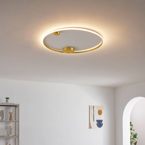 Decken- oder Wandleuchte Messing Runder Kreis 80 cm dimmbar - Ceira (1/5)