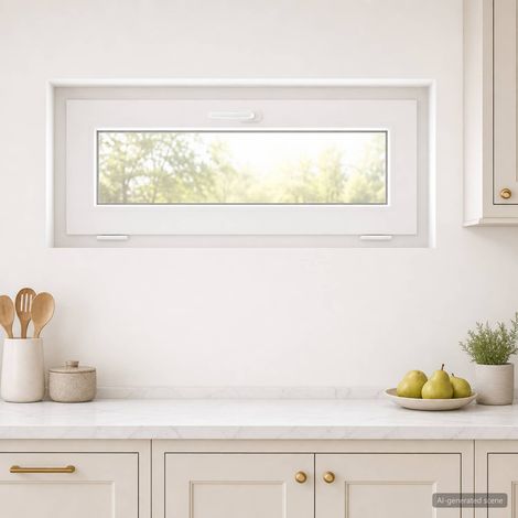 vidaXL Color interno de ventana de sótano blanco RISOR 95 x 40 cm (1/5)