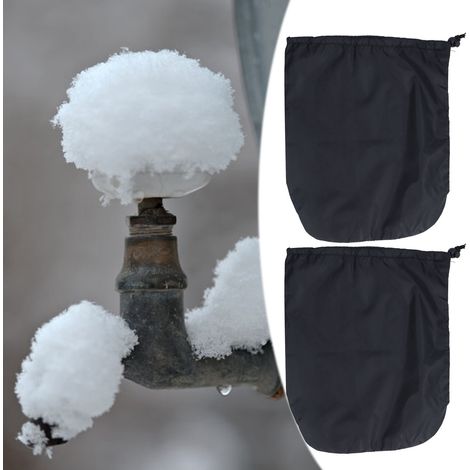 2 ensembles/vente Housse de protection anti-neige pour robinet ménager à usage général, housse de protection anti-gel pour rétroviseur de voiture, 3227CM noir, 190 taffetas de polyester enduit d'argen (1/5)