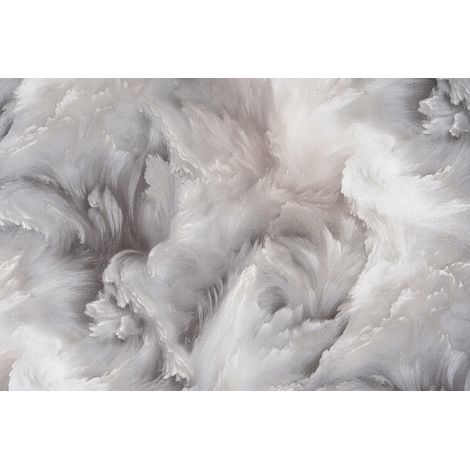 Papier peint vinyle sur tissu intissé, nuages flous, vagues, gris, 10 m (1/3)