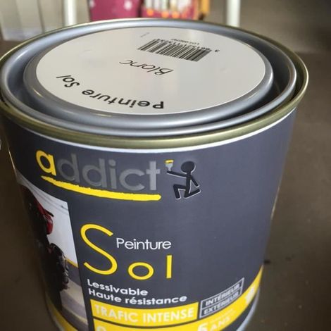 Peinture - Glycérophtalique - Blanc - 0,5L - Intérieur/Extérieur - Sols sportifs (1/2)