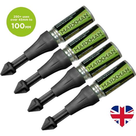 MarXman Deep Hole Chalk Marking Pen x4 Black Deep Marking Tool Over 45mm MARXMAN1BLK (1/5)
