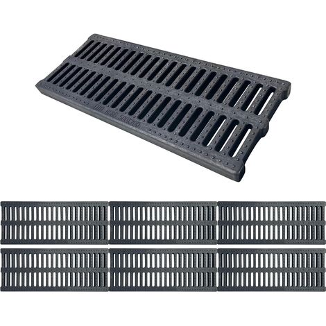 Lot de 6 grilles de drainage 500x200mm pour jardin potager - Grille de drainage en plastique polymère pour jardins, champs de légumes, espaces verts, fermes, etc. (1/5)