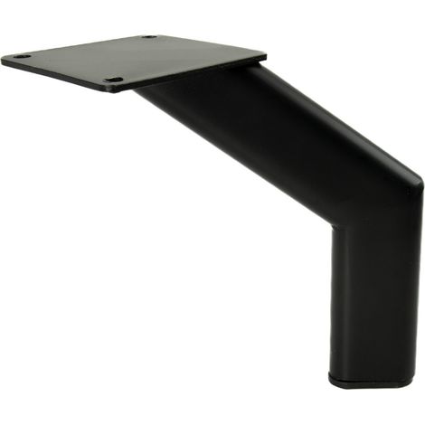 Pata para mueble loft, color negro mate, altura 12 cm, para sofás y sofás esquineros (1/5)