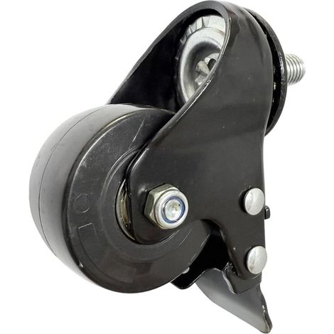 Lecreatekit Roulette de barbecue noire de 6,3 cm avec frein, pièce de rechange pivotante à 360° pour four à granulés de bois Gmg, pneu en caoutchouc robuste pour une maniabilité fluide, lot (1/5)