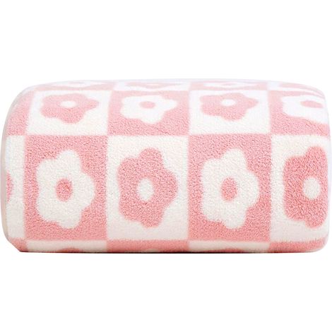 2 Serviette, 100% Coton, Motif Floral Rétro, Absorbante, Grande et Petite Taille, pour Salle de Bain Couple (1/5)