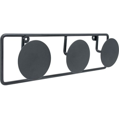 Patère DOT noir 3 têtes