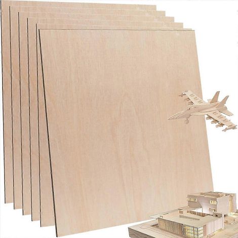 Sperrholzstücke, dickes, unbehandeltes Holz für handgefertigte Laserschneid- und Gravurarbeiten (1/5)