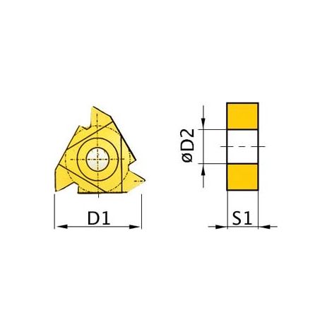 Optimum HM-Ersatzwendeplatten ISO 16ER AG60, 3441703 (1/2)