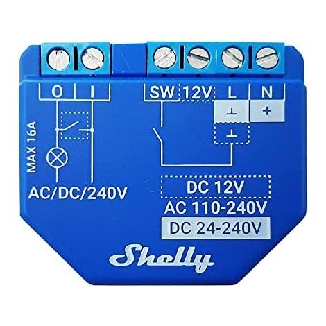 SHELLY WLAN-Schaltaktor Plus 1, 16 A, Bluetooth