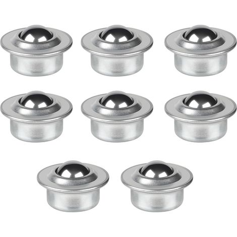 8 ruedas de transferencia con rodamiento de bolas, ruedas para muebles, ruedas de transferencia de acero inoxidable, rotación de 360 grados, para muebles