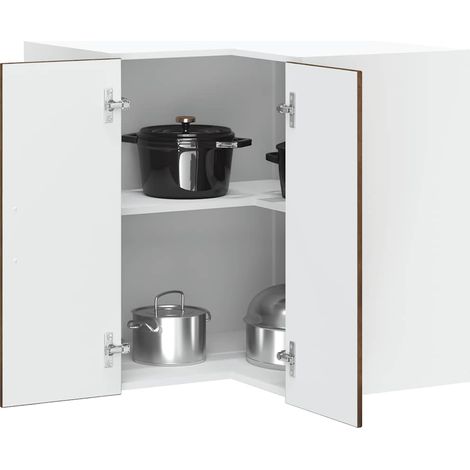 Küchen-Eckhängeschrank Lucca Räuchereiche Holzwerkstoff
