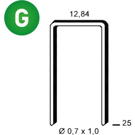 5 000 Agrafes Galvanisées A-25 - 12.84x25x0.7x1 mm - D-Work