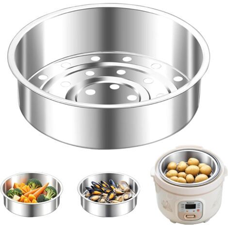 BUNTHAUS Panier Vapeur en Acier Inoxydable 304,Panier Vapeur Épais pour Cuiseur à Riz,Sécurité ne se Décolore Pas,pour Viande, Légumes, Aliments (1/4)