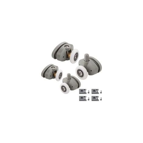 25mm Roulette Porte De Douche, 4pcs 25mm Roulettes De Porte De Douche Coulissantes, Pour Trou De Verre De 9-12mm, Roulettes Pour Porte De Douche
