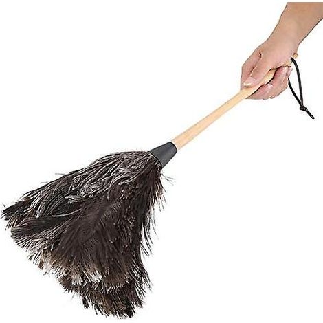 Plumeau antistatique en plumes d'autruche - 53 cm, outil de dépoussiérage multi-usages pour la maison et la voiture (1/5)