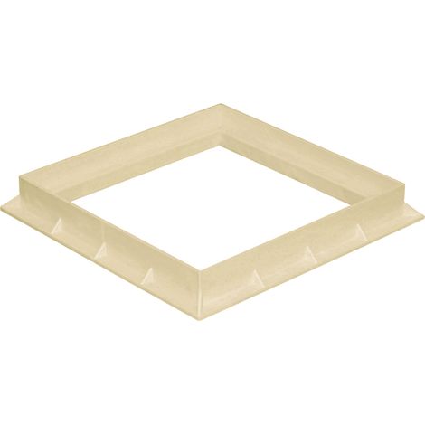 Cadre en PVC pour grille et tampon - 200 x 200 mm - Sable - First Plast (1/2)