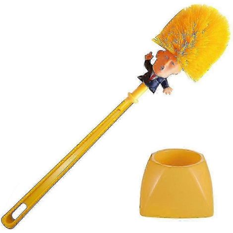 Brosse de toilette multifonctionnelle humoristique à l'effigie de Donald Trump (avec base) (1/5)