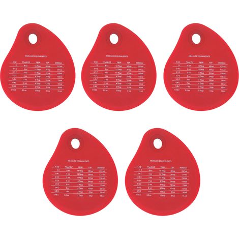 5-teiliges Küchenschaber-Set aus antihaftbeschichtetem Silikon, umweltfreundlich und lebensmittelecht, mit Fingermulde zum Backen, Rot (1/5)