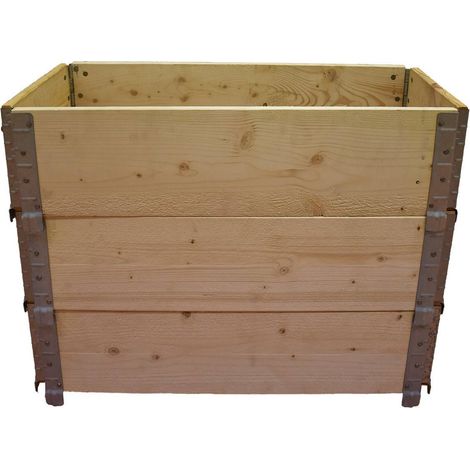 Carré potager en bois naturel 800x400mm hauteur 585mm (1/3)