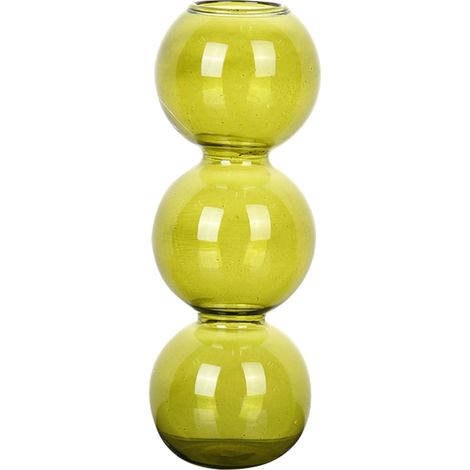 Vase décoratif hydroponique en verre Premium - Dimensions: 17/22.5cm - Diamètre: 6cm - Colours: Blanc Vert Orange Bleu Gris Doré Rose (1/5)