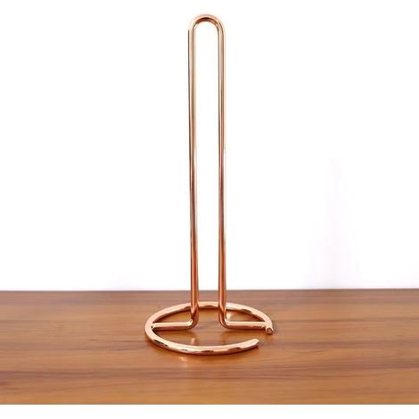 Rose Gold Toilet Paper Roll Holder, Portable Stainless Steel Kitchen Roll Holder, Vertical Steel Toilet Paper Roll Holder, Paper Dispenser (1/5)