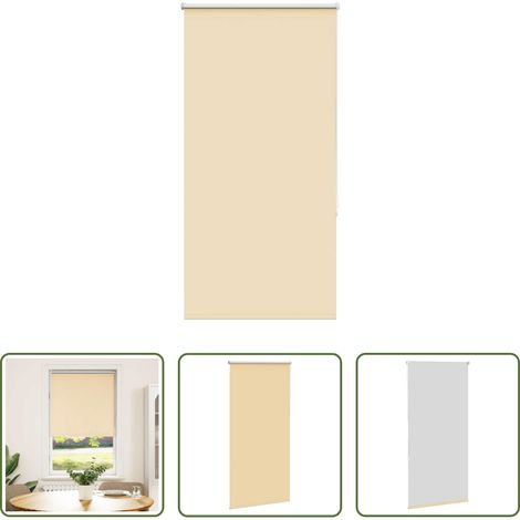 vidaXL Lichtschutz -  Verdunkelungsrollo Beige 80x175cm Stoffbreite 75,7 cm Polyester (1/5)