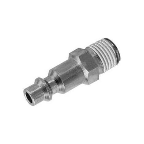Embout Mâle Fileté 1/4 BSPT - Raccord Air Outil - Acier Pré-téfloné - Standard ISO (1/2)