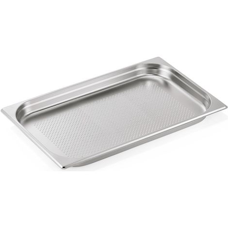 Bac inox perforé fond GN 1/1 H 40 mm 5 ltr GN ESSENTIALS - Was Germany