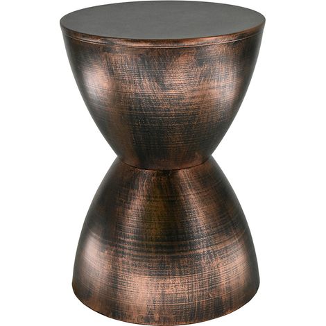 Sgabello etnico in metallo nero - Mobili ausiliari decorativi