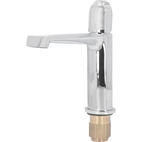Robinet de lavabo tout cuivre pour meuble-lavabo, lavabo sous-plan, robinet d'eau chaude et froide (1/5)