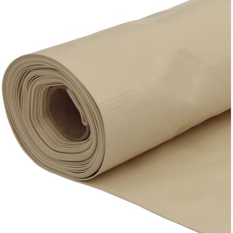 Écran d'intimité pour balcon 90 x 400 cm en tissu Oxford beige, brise-vue imperméable et coupe-vent, protection anti-UV avec corde de fixation 12 m incluse (1/5)