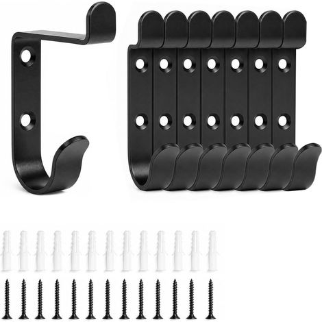 8 Pièces Patère Murale pour Panneau Acoustique, Crochet Mural 13mm, Crochets à Visser en Acier Carbone pour Porte Manteau Mural, pour Chambre, Salle de Bain, Salon (1/5)