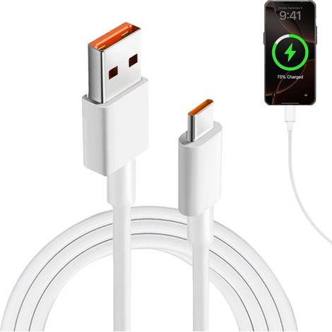 Cable USB Vers USB C, 120W Chargeur Rapide Pour Recharge Et Transfert De Données, 120w Cable Type C 1.5m Compatible Avec Xiaomi 12 Lite 12 X 11t, Redmi Note 11 11s Pro, Poco, Black Shark (1/5)