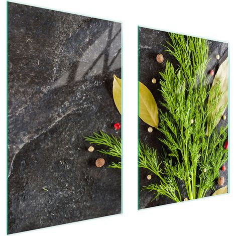 Assiette de protection en verre POUR la cuisine 65x52 dill (1/5)