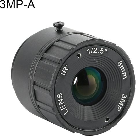 TOIVIZE-Lentille pour caméra CCTV avec focale fixe de 8mm et résolution 3MP HD, monture CS, en aluminium pour surveillance et sécurité. (1/4)
