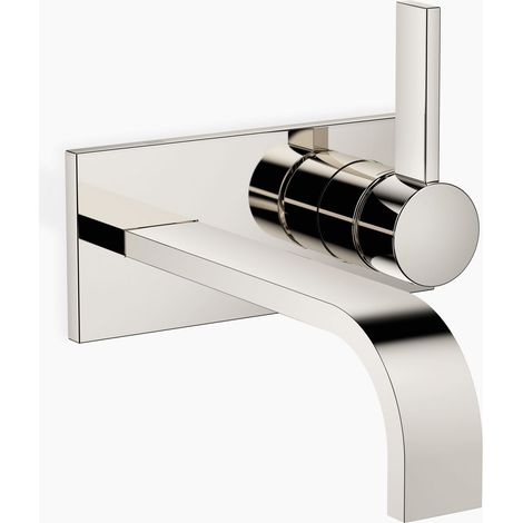 Mitigeur lavabo mural monocommande DO avec plaque de recouvrement MEM 36864782 Platinum (1/5)
