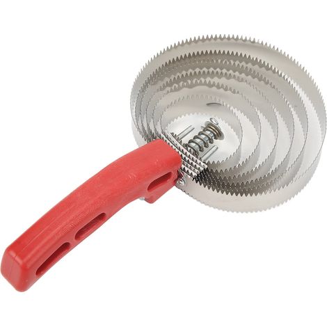 Pettine per bovini – acciaio inox – 6 giri – reversibile su entrambi i lati – per cavalli/pecore/gatti/cani – manico morbido