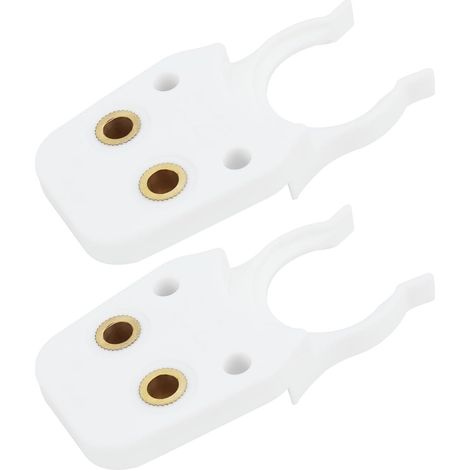 Lot de 2 Porte-outils pour Fraiseuse avec Fixation à Griffe de Centrage ISO20 84x27mm Blanc (1/5)