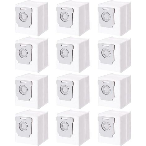Lot de 12 Sacs d'aspirateur pour iRobot Roomba i7 i7+ i3 i3+ i4 i4+ i6 i6+ j7 j7+ i8 i8+S9 S9+ E5 E6 E7, Accessoires Sac à Poussière pour iRobot Roomba Allen Aspirateur Clean Base