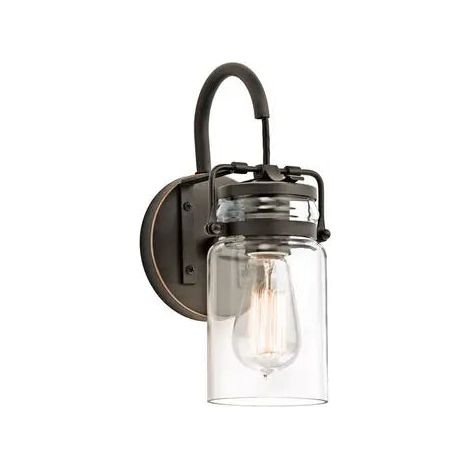 [GEBRAUCHT] B-Ware Kichler Wandleuchte Wandlampe Brinley 1 Licht Olde Bronze Wandhalterung Lampe