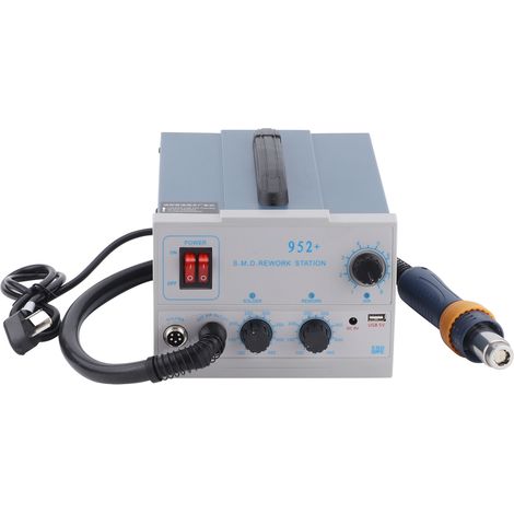 Station de soudage 952+ 2 en 1 avec pistolet à air chaud réglable pour retouche, dessoudage et soudage (prise UE AV220V) (1/5)