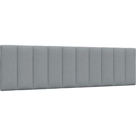 vidaXL Coussin de tête de lit Hanko gris clair 180 cm tissu