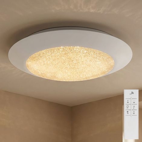 Lampada da soffitto plafoniera lampada da soggiorno lampada da soggiorno lampada da sala da pranzo, circuito CCT con telecomando dimmerabile, LED 37W 2669Lm bianco caldo - bianco freddo, DxH 60x11cm