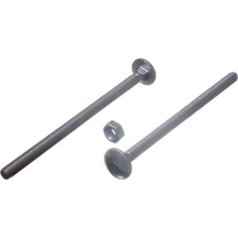 Lot de 48 boulons et écrous de carrosserie en zinc plaqué M6 x 100 résistant aux intempéries (1/2)