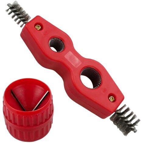 BUNTHAUS Universel Ébavureur Pour Tuyaux ébavurage brosse de rouille Ébavurage Outil Intérieur et Extérieur Ébavureur Multicouche pour l'installation de la plomberie (1/5)