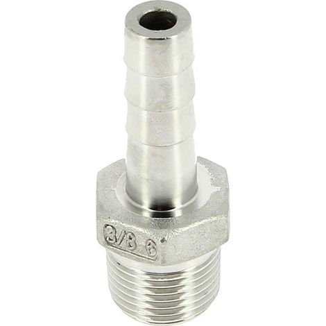 Embout cannelé inox moulé Ø11 Mâle 3/8